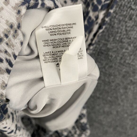 Express Dress Womens M Gray Print V-Neck Hi Low Ladies Cottagecore Boho Peasant - Picture 9 of 12